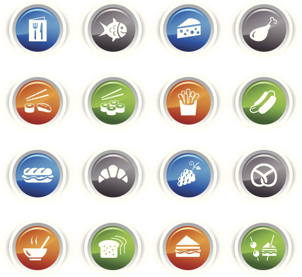 光滑的按钮-食物图标图片下载