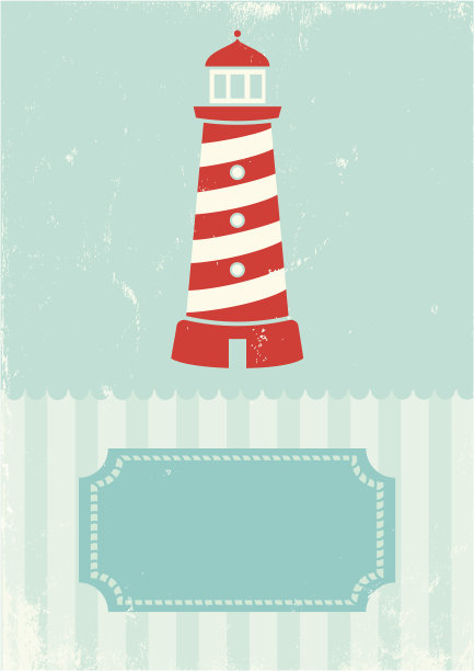 复古的插图灯塔图片下载