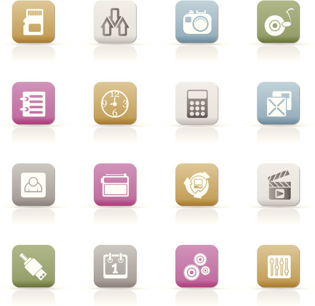 手机性能，互联网和办公室图标图片下载