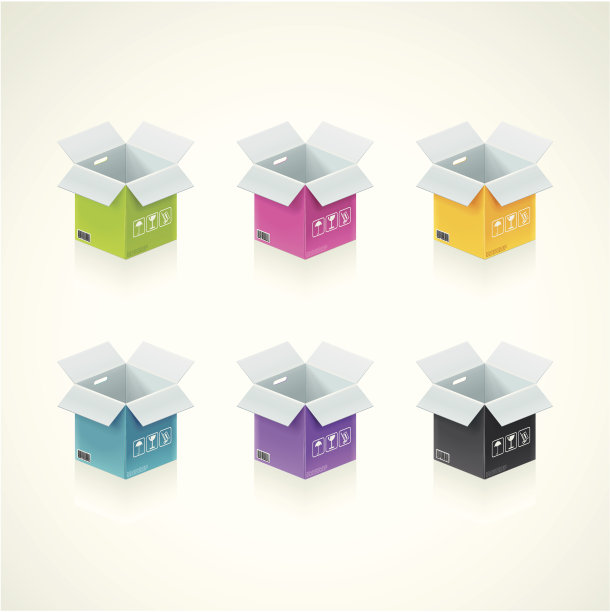 彩色的纸箱图片下载