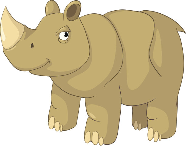 卡通人物犀牛图片下载