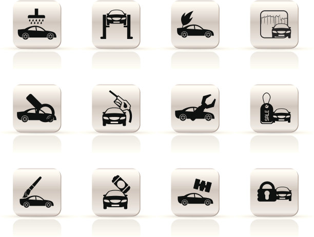 汽车和汽车服务图标图片下载