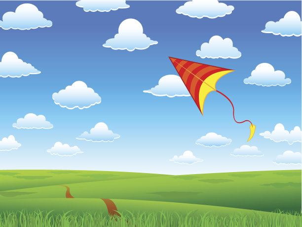 天空插画素材ID：105636754