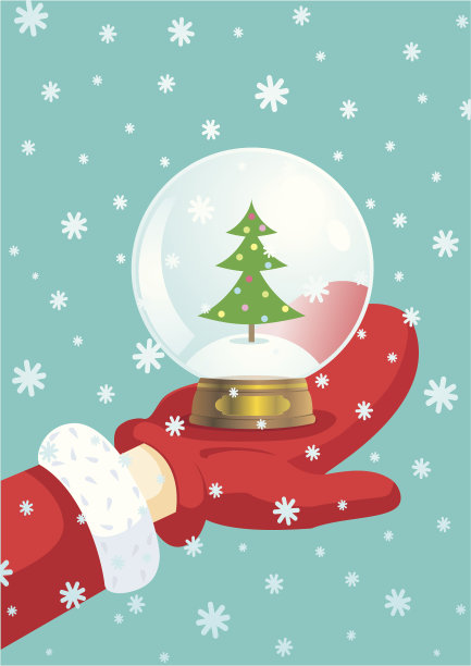 圣诞老人和雪球图片下载