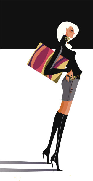 购物的女孩图片下载