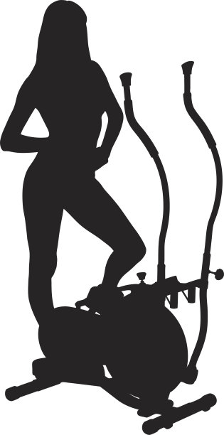 矢量的一个女人摆姿势在交叉训练图片下载