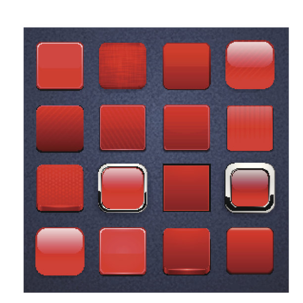 红色方块高细节的现代网页按钮。图片下载