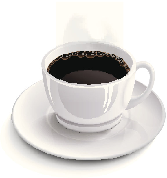 一杯放在白色托盘上的咖啡图片下载