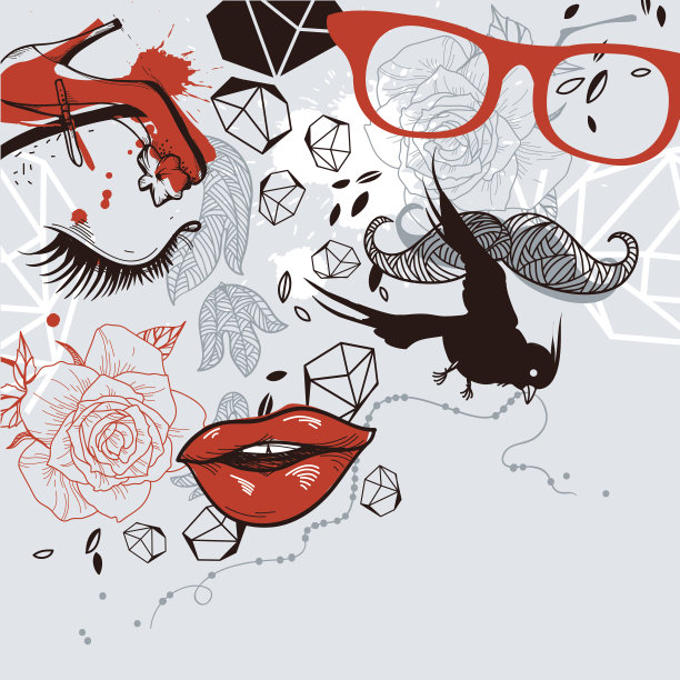 文艺插画素材ID：105639538