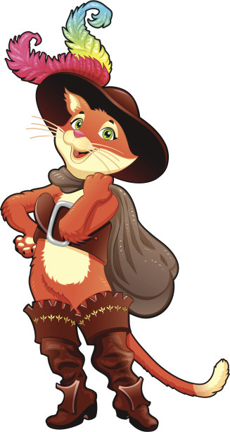 穿靴子的猫。图片下载