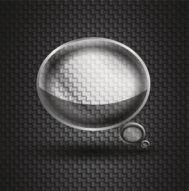 矢量透明技术语音气泡上的碳背景图片下载