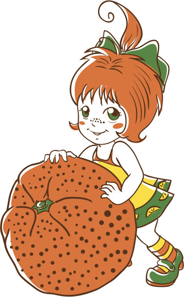 橙色女孩图片下载