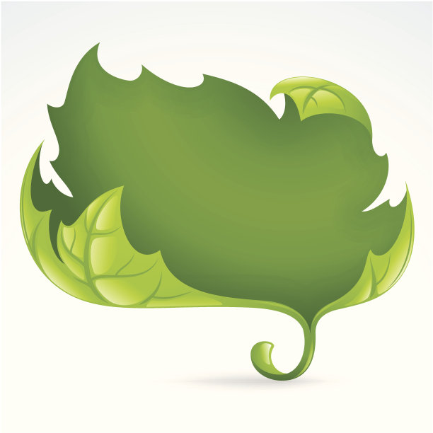 向量绿叶框架，春季背景2图片下载