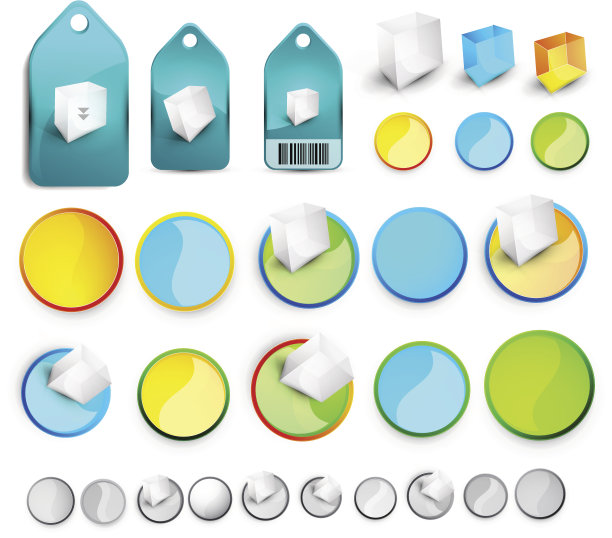矢量产品推广标签集图片下载