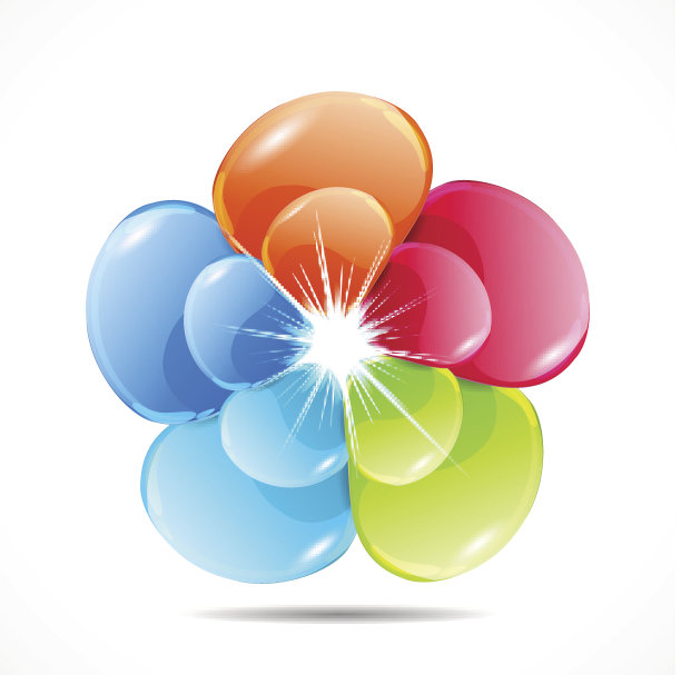 抽象的五颜六色的花图片下载