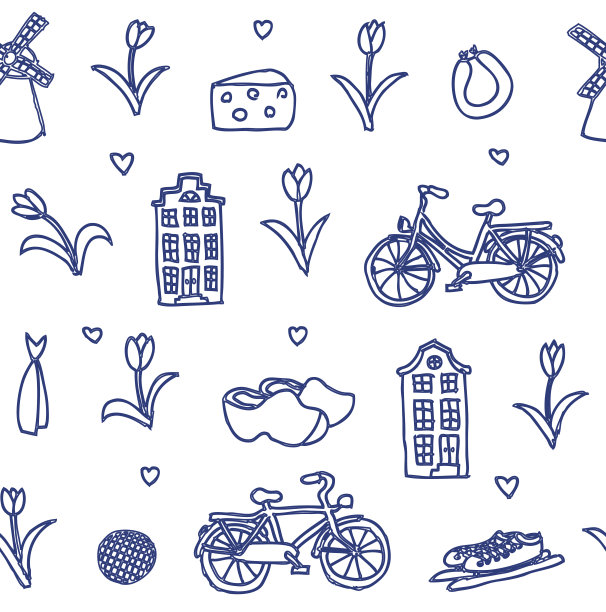 无缝矢量荷兰图图片下载