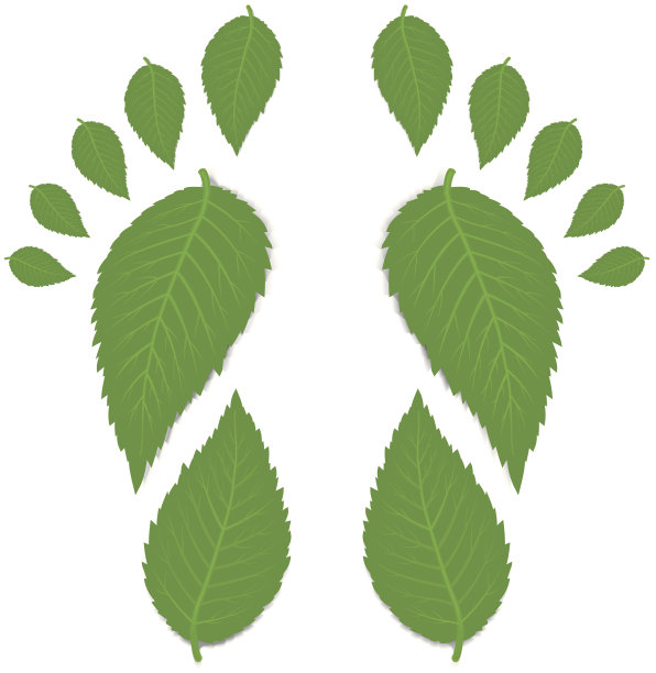 绿色足迹图片下载