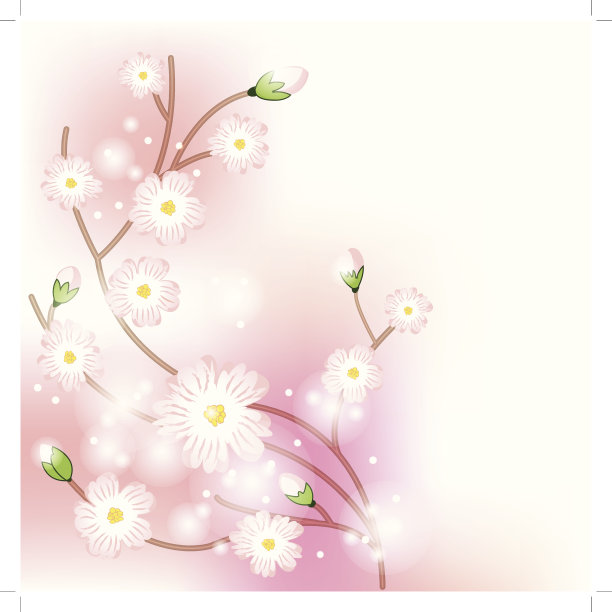 丰富多彩的背景与树木开花早午餐图片下载