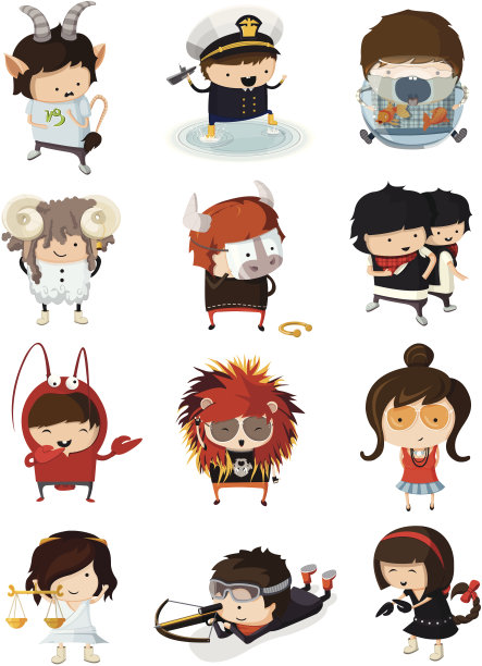 黄道十二宫素材图片