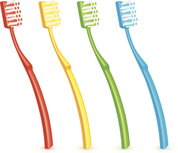 颜色的牙刷。图片下载