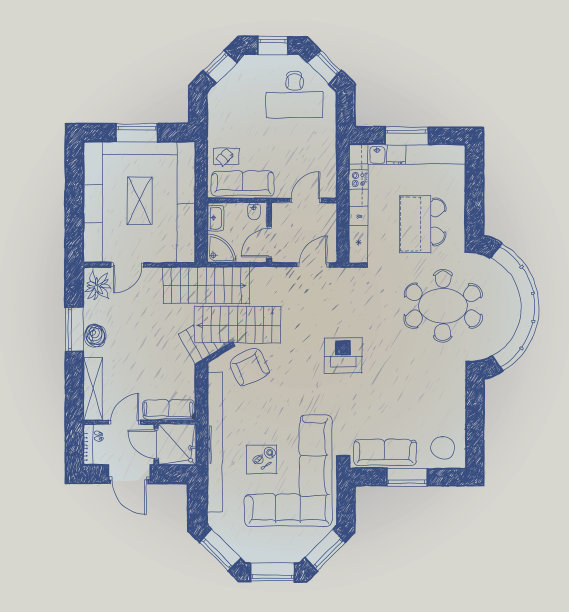 抽象的房子的计划图片下载