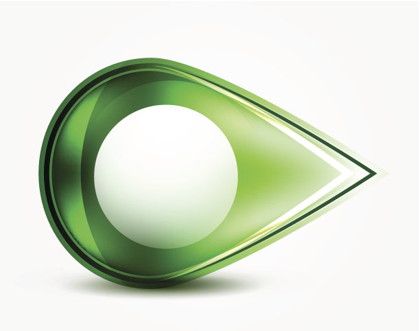 绿色玻璃滴素材图片