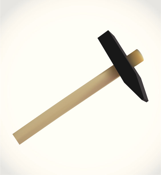 锤孤立在白色。向量图片下载