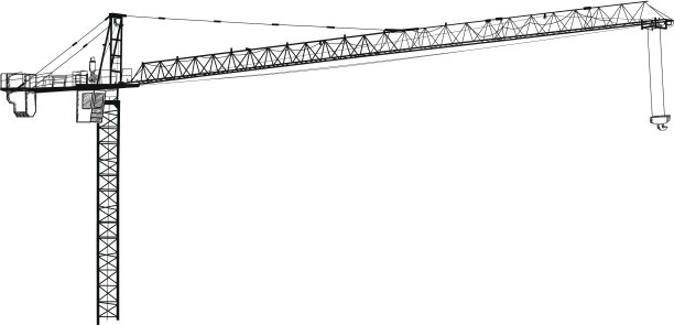 吊车线矢量草图。图片下载