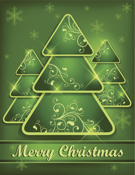 背景与树，雪花和文字图片下载