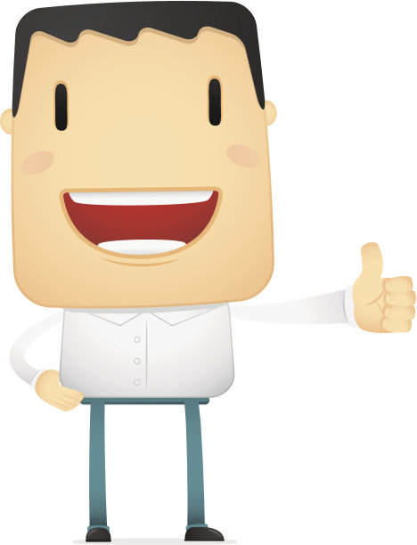 有趣的卡通休闲男人图片下载