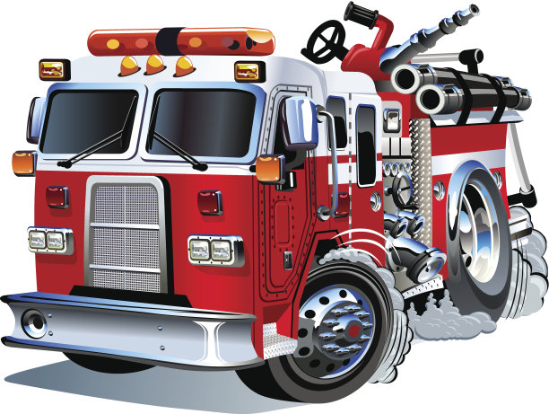 卡通消防车图片下载