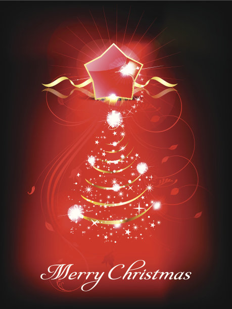 抽象的圣诞背景与花卉图片下载