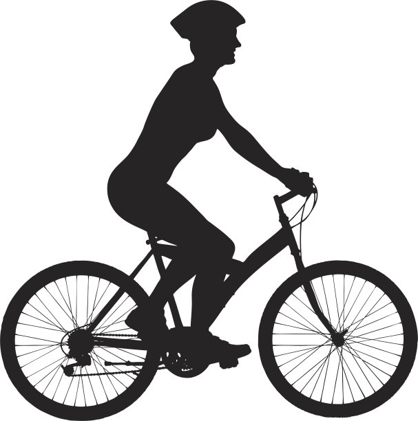 一个骑自行车的女性图片下载