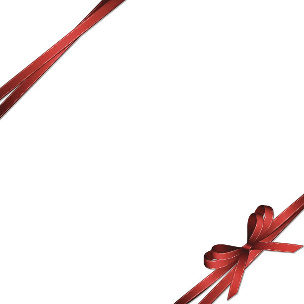 红丝带和蝴蝶结背景素材图片