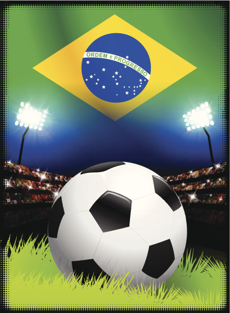 足球在巴西体育场的背景图片下载