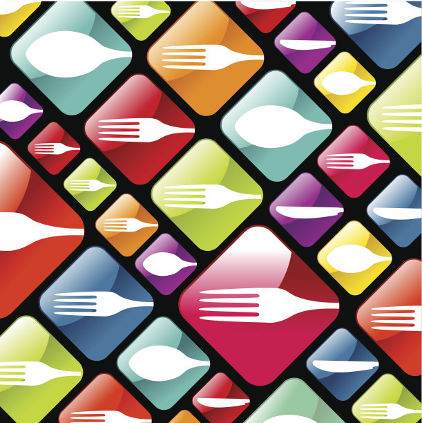 餐具玻璃图标背景图片下载