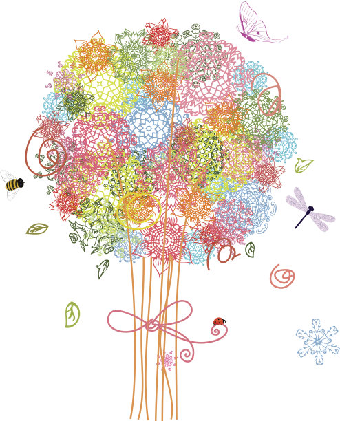 节日树花束arabesques图片下载