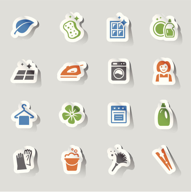 贴纸-清洁图标图片下载