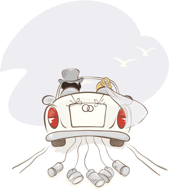 新婚夫妇在车里图片下载