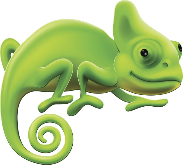 可爱的变色龙插图图片下载