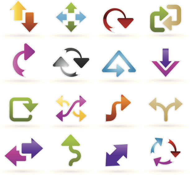 不同类型的箭头图标图片下载