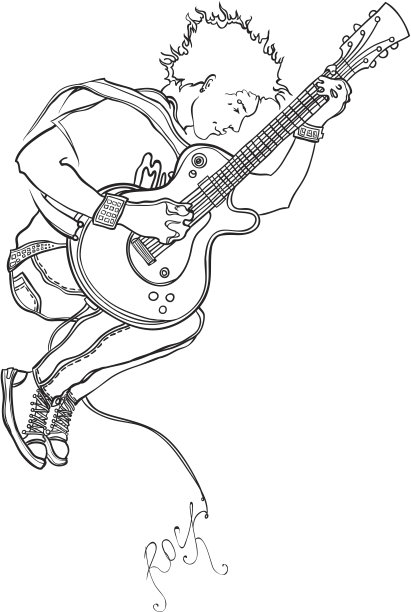 吉他音乐家。图片下载