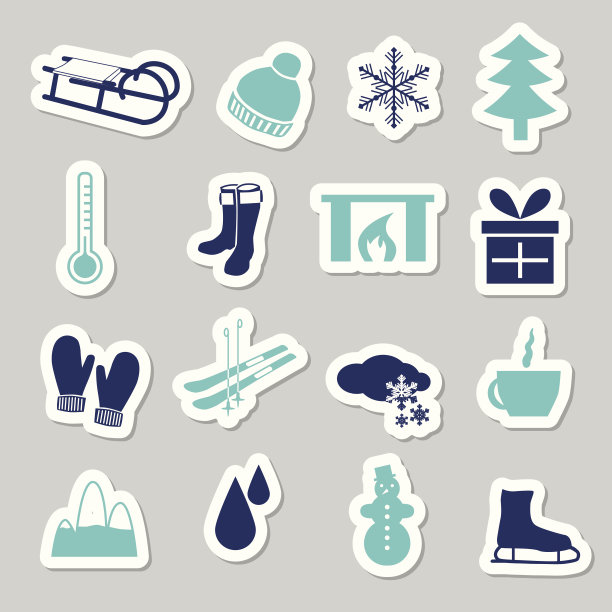 冬天的贴纸图片下载