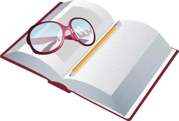 书戴眼镜。图片下载