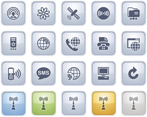 通讯图标设置2。彩色系列。图片下载