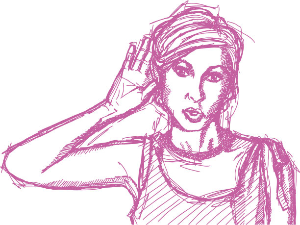 有个女人听到了什么图片下载