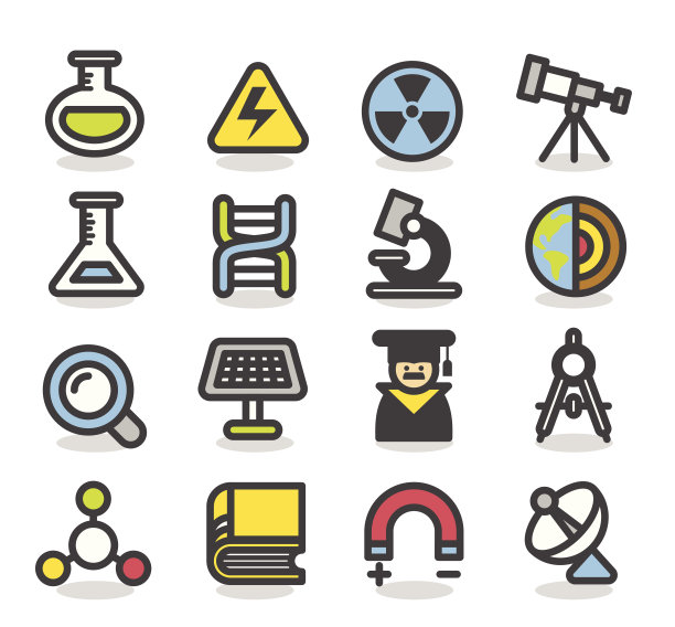 科学图标集|轮廓系列图片下载