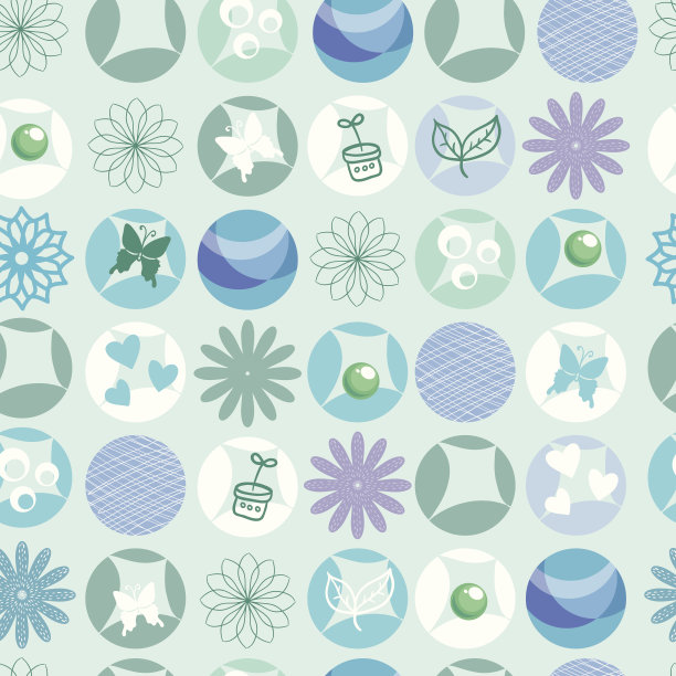 薄荷生态棉图案图片下载