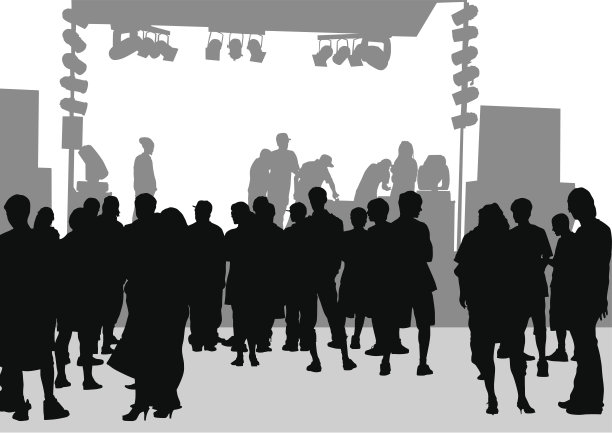 舞台前挤满了人图片下载