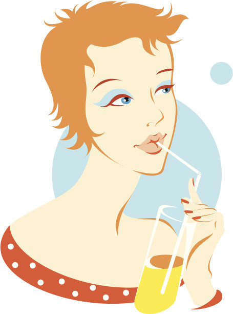 红发女孩图片下载